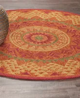 Lr Home Radiance RDC54059 4' x 4' Round Area Rug