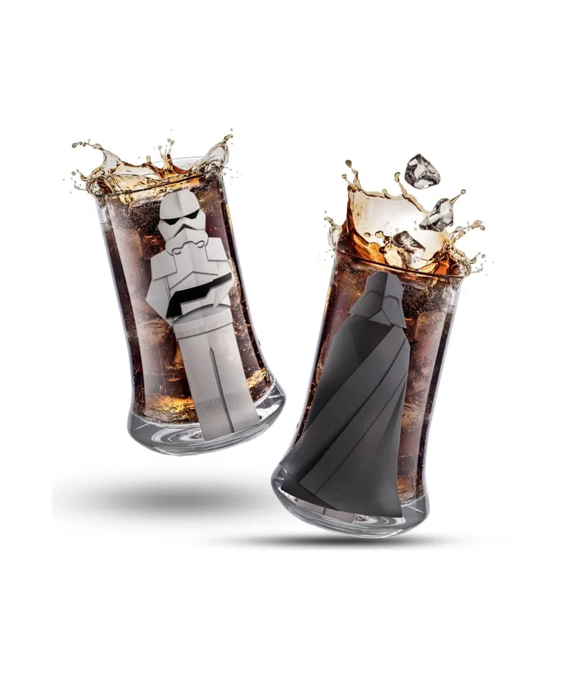 Joyjolt Star Wars Beware of The Dark Side Drinking Glasses, Set of