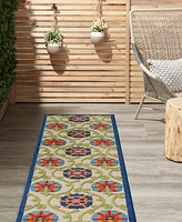 Nourison Home Aloha ALH19 2'3" x 8' Runner Rug