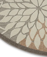 Nourison Home Aloha ALH05 4' x Round Outdoor Area Rug