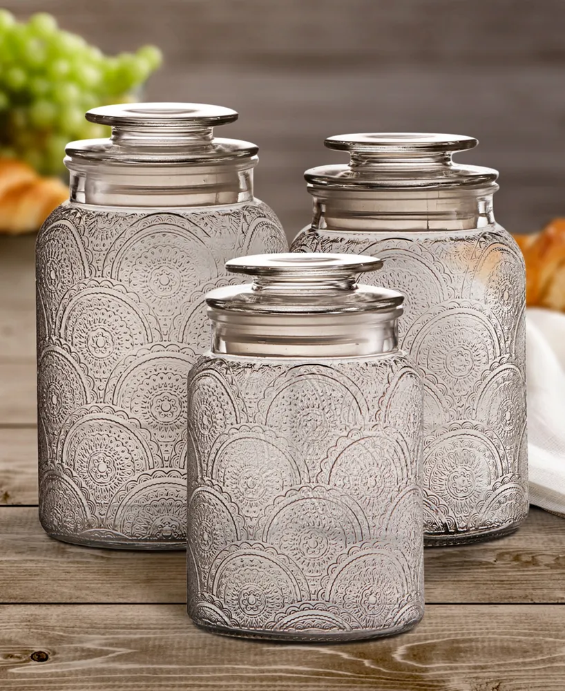 Style Setter Glass Canister, Set of 3