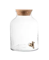 Hammered Glass Beverage Dispenser, 2.7 gallons