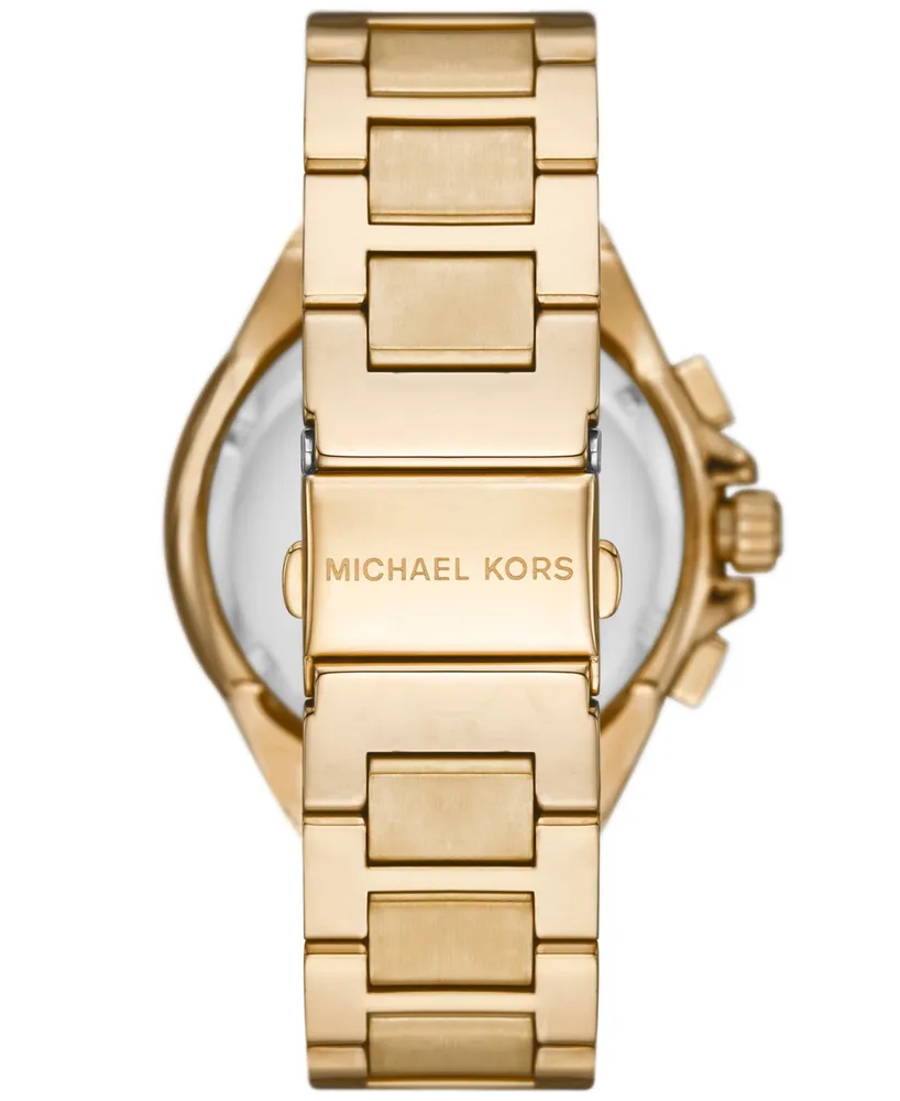 Michael Kors Women's Camille Chronograph Gold-Tone Stainless Steel Bracelet Watch 43mm