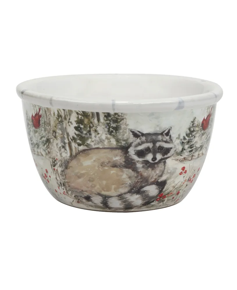 Certified International Winter's Walk 4 Piece Ice Cream Bowl Set