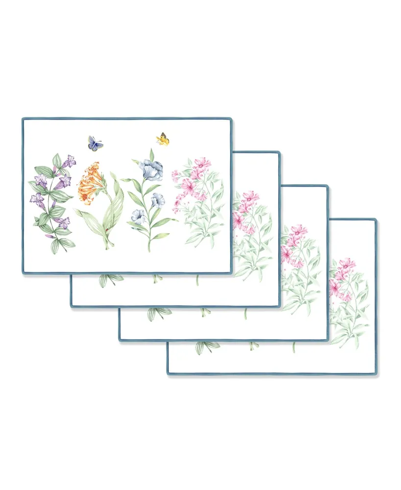 Lenox Butterfly Meadow Garden Cork Placemats, Set of 4