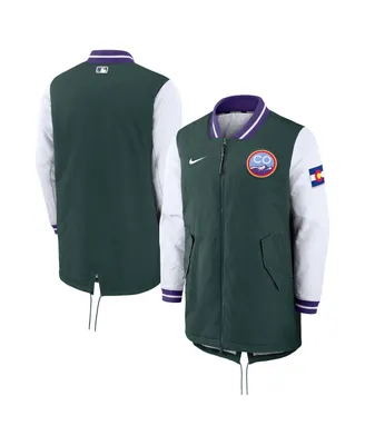 Men's Nike Green Colorado Rockies City Connect Full-Zip Dugout Jacket