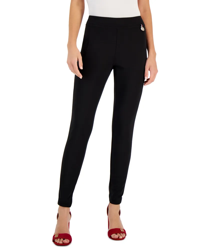 St. John's Bay Womens Mid Rise Secretly Slender Skinny Pull-On Ponte Pants