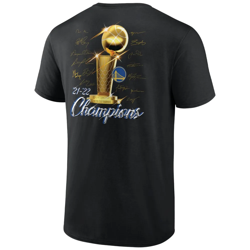 Fanatics Men's Black Golden State Warriors 2022 Nba Finals Champion Roster Signature T-Shirt