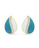 Giani Bernini Cubic Teardrop Huggie Hoop Earrings