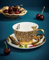 Spode Creatures of Curiosity Leopard and Snake Coupe Teacup and Saucer