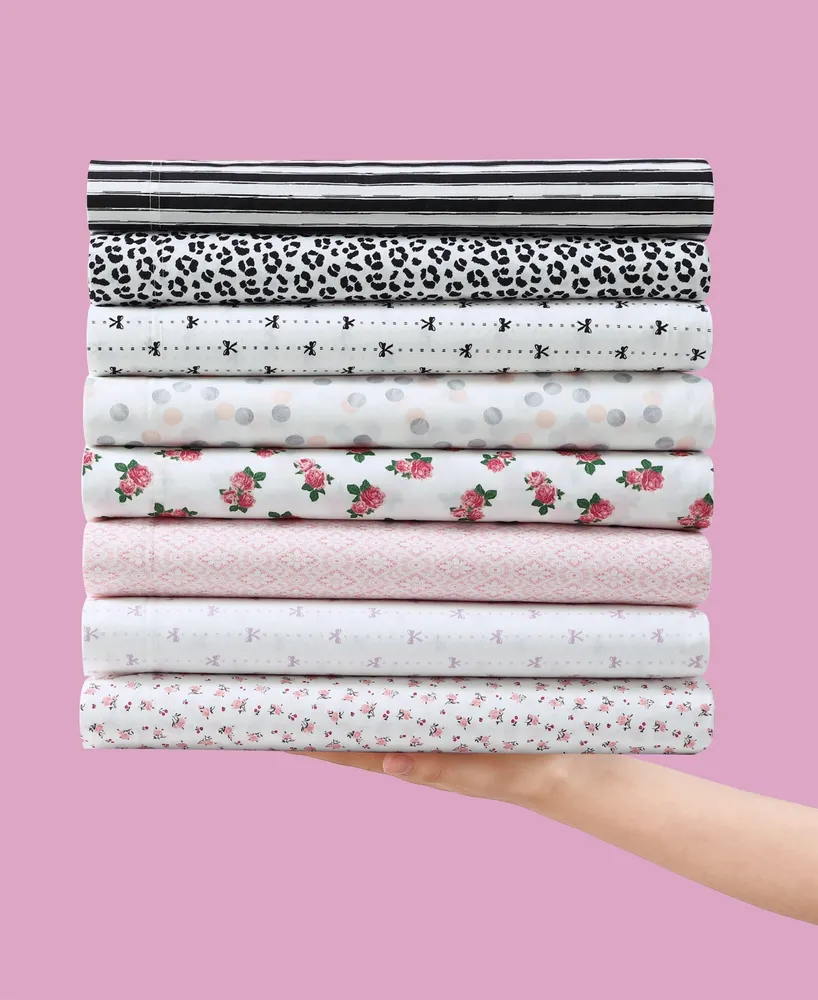 Betsey Johnson Baby Buds Cotton Percale Piece Sheet Set