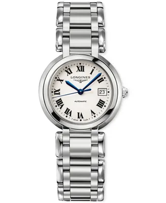 Longines Women's Swiss Automatic PrimaLuna Stainless Steel Bracelet Watch 30mm