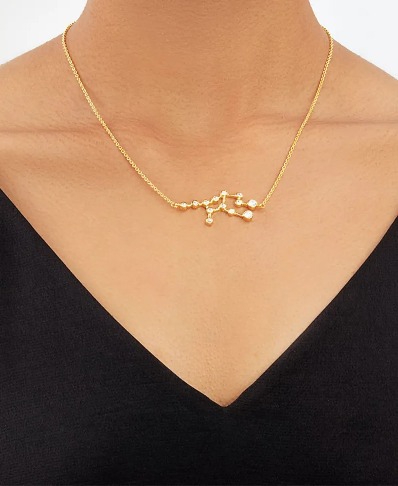 Women's When Stars Align Constellation Necklace 14k Gold Plate