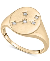 Wrapped Diamond Virgo Constellation Ring (1/20 ct. t.w.) in 10k Gold, Created for Macy's