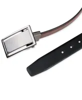 Alfani Men's Reversible Cut-Out Plaque Belt, Created for Macy's