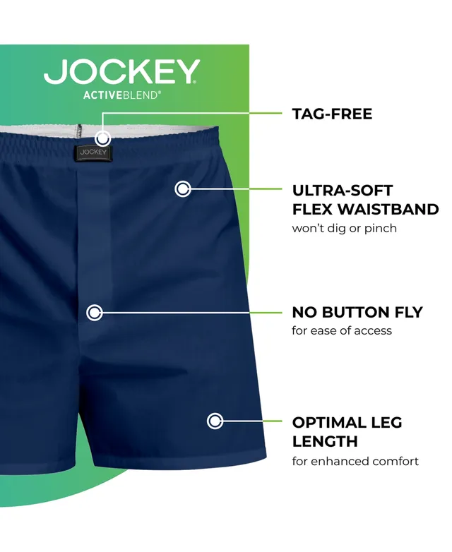 Jockey ActiveBlend® 5 Boxer Brief - 4 Pack - Macy's