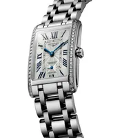 Longines Women's Swiss Automatic DolceVita Diamond (1/2 ct. t.w.) Stainless Steel Bracelet Watch 23x37mm