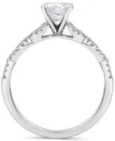Diamond Twist Engagement Ring (1 ct. t.w.) in 14k White Gold
