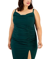 Emerald Sundae Trendy Plus Draped Midi Dress