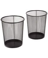 Seville Classics 2-Pk. 6-Gallon Round Mesh Trash Can Recycling Bins