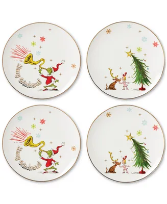 Lenox Merry Grinchmas Accent Plates, Set of 4