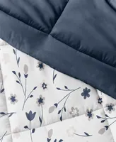 Home Collection Premium Down Alternative Forget Me Not Reversible Comforter Set