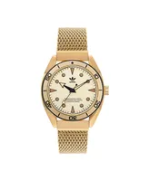 adidas Unisex Three Hand Edition Two Gold-Tone Mesh Strap Watch 42mm - Gold