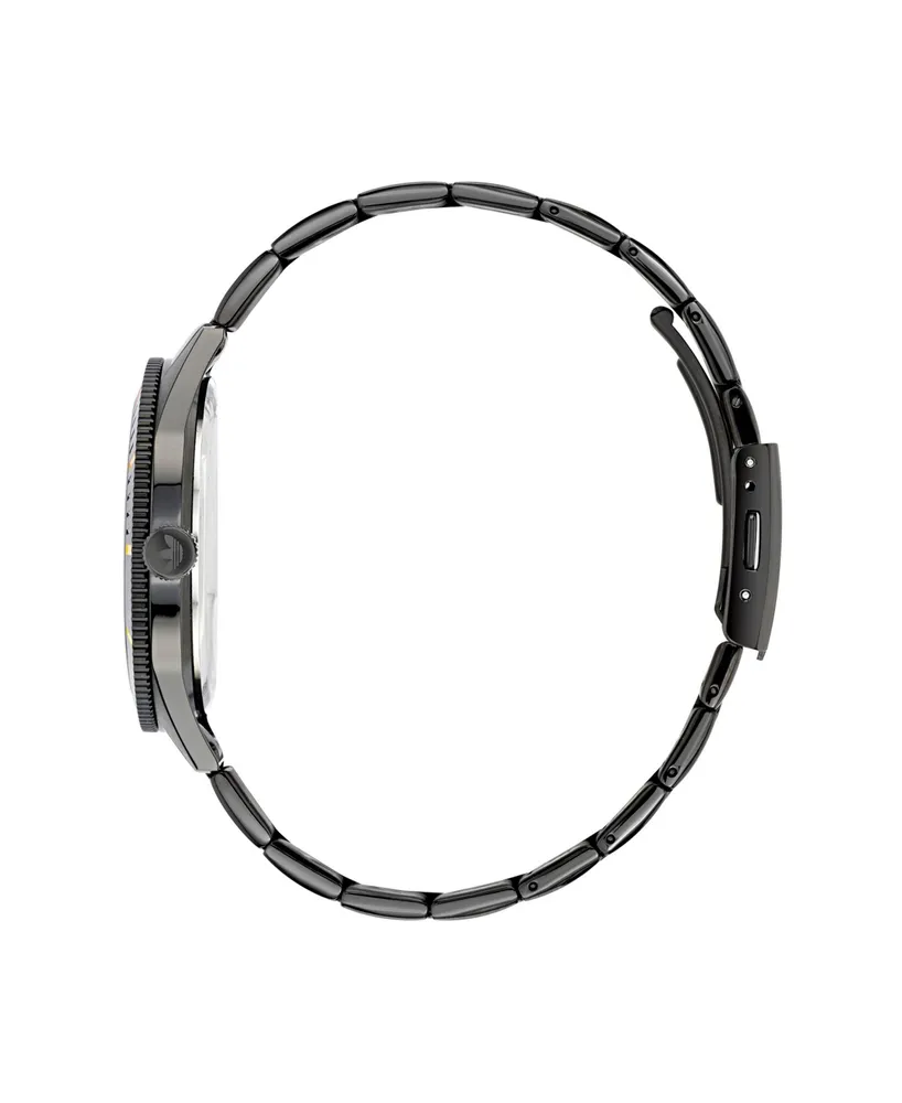 adidas Unisex Three Hand Edition Three Black Stainless Steel Bracelet Watch 41mm
