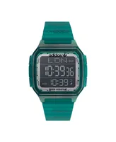 adidas Unisex Gmt Digital One Gmt Green Resin Strap Watch 47mm