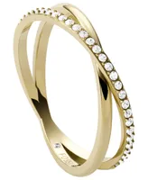 Sadie All Stacked Up Stainless Steel Band Ring - Gold