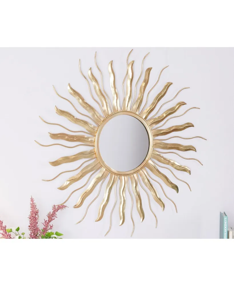 Contemporary Wall Mirror, 31" x 31" - Gold