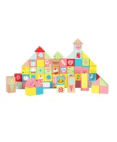 Wood Sweet Cube Blocks Set, 68 Pieces