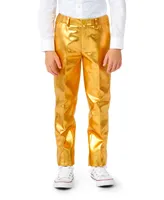 OppoSuits Toddler and Little Boys Groovy Metallic Party Suit, 3-Piece Set - Gold