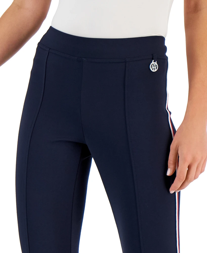 Tommy Hilfiger Women's Th Flex Global Tape Light Weight Ponte Pants