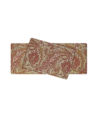 Laura Ashley Vanessa Wellness Mats, Set of 2 - Rust