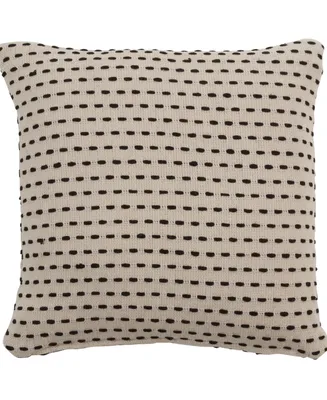 Saro Lifestyle Stitched Line Decorative Pillow, 18" x 18"