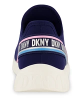 Dkny Big Girls Elastic Laces Slip On Athletic Sneakers