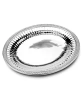 Wilton Armetale Flutes and Pearls Large Oval Tray