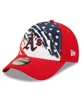 Men's New Era Red Oakland Athletics 2022 4th of July 9FORTY Snapback Adjustable Hat