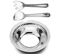 Wilton Armetale "Flutes and Pearls" Large Salad Set, 3 Piece