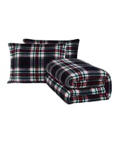 London Fog Benji Plaid 3 Piece Comforter Set