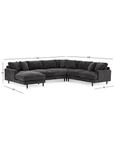 Mariyah Fabric 4-Pc. Sectional with Chaise, Created for Macy's