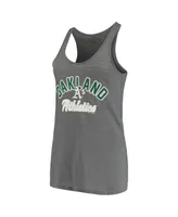 Women's Soft As A Grape Charcoal Oakland Athletics Multi-Count Tank Top