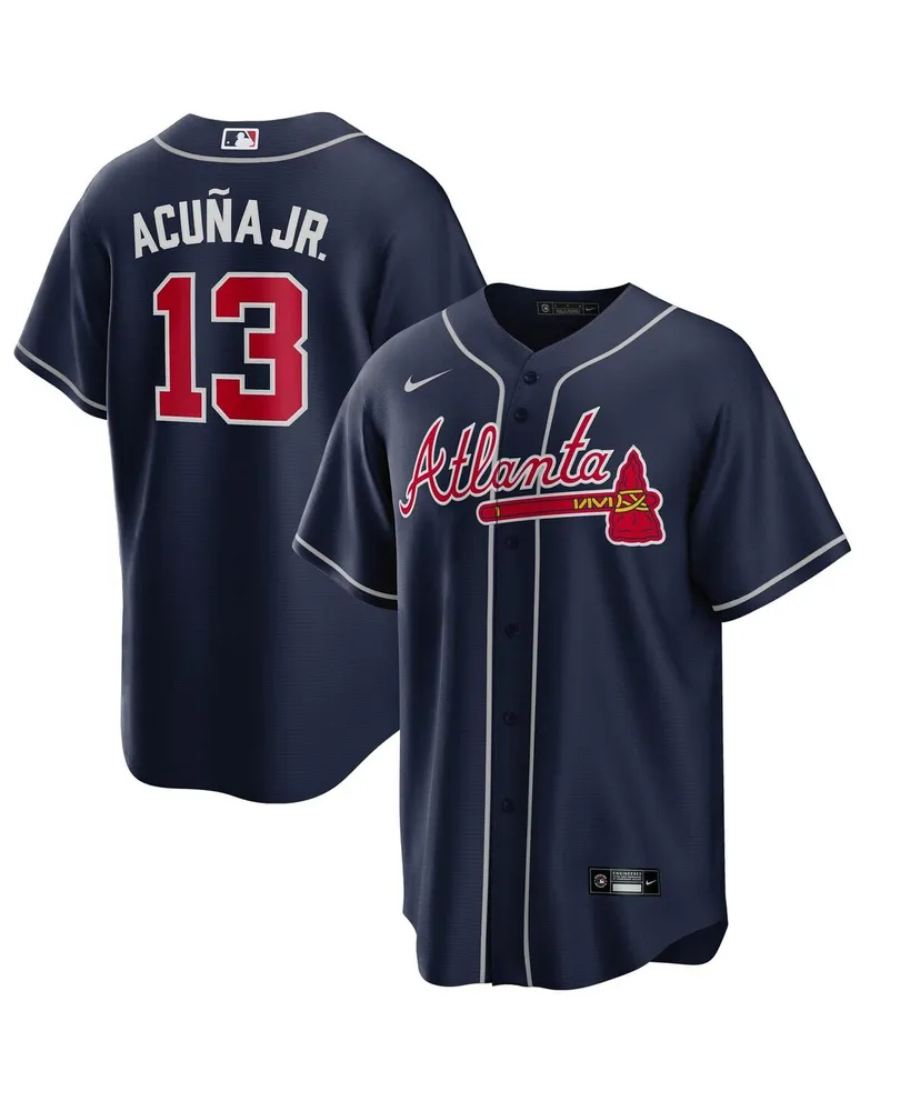 Men's Nike Ronald Acuna Jr. Navy Atlanta Braves Alternate Replica Player Name Jersey