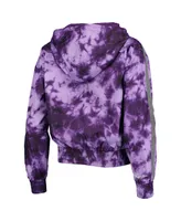 Women's Mitchell & Ness Purple Los Angeles Lakers Galaxy Sublimated Windbreaker Pullover Full-Zip Hoodie Jacket