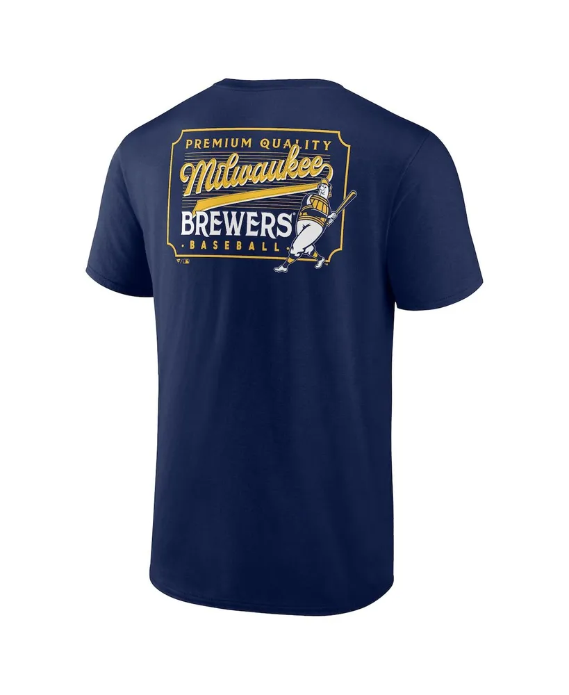 Men's Fanatics Navy Milwaukee Brewers Iconic Bring It T-shirt