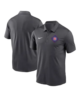 Men's Nike Anthracite Chicago Cubs Diamond Icon Franchise Performance Polo Shirt