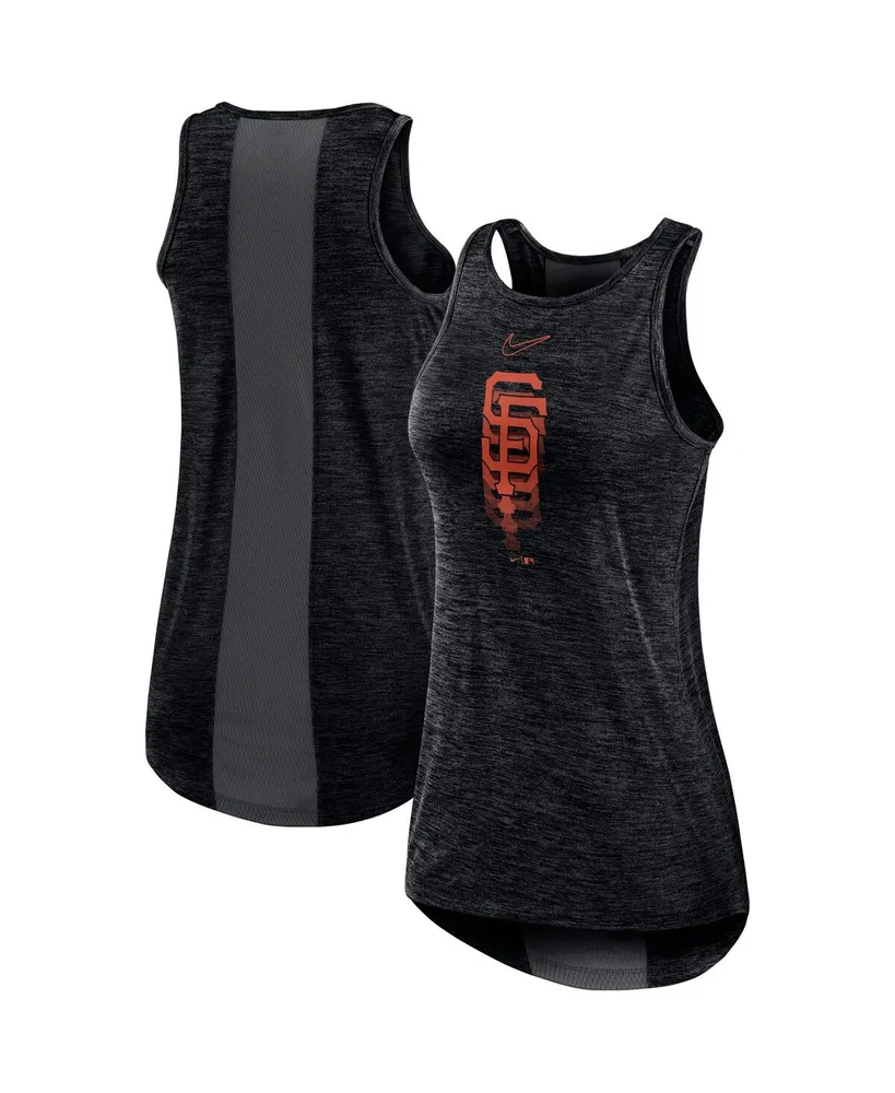 Women's Nike Black San Francisco Giants Logo Fade High Neck Performance Tank Top