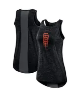 Women's Nike Black San Francisco Giants Logo Fade High Neck Performance Tank Top