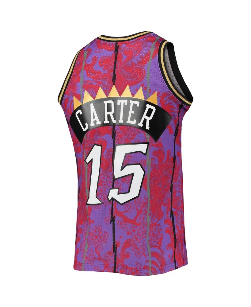 Men's Mitchell & Ness Vince Carter Purple Toronto Raptors Hardwood Classics 1998-99 Lunar New Year Swingman Jersey